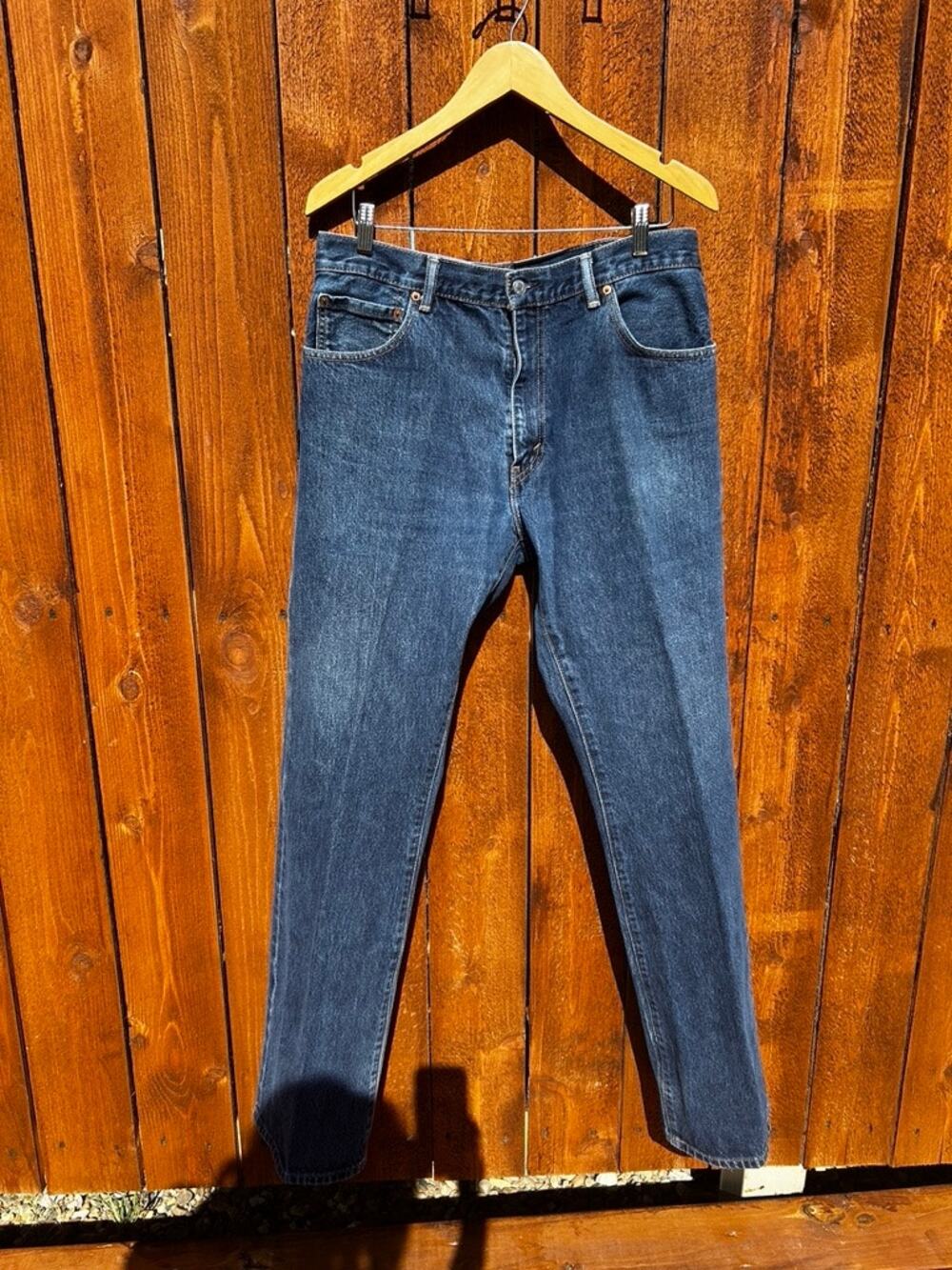 Levi's 517 Bootcut Jeans Dark Wash Men's Tag 36x36 (Measures 34x34) EUC